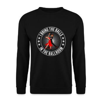 Tanzen Spruch Ballsaal Paartanz Tanz Tanzfläche - Unisex Pullover - Schwarz - Vorne - Alina (178cm) & Michal (187cm)