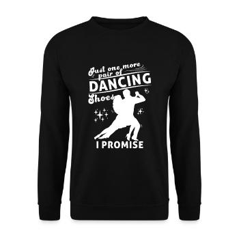 Tanzen Spruch Ballsaal Paartanz Tanz Tanzfläche - Unisex Pullover - Schwarz - Vorne - Alina (178cm) & Michal (187cm)