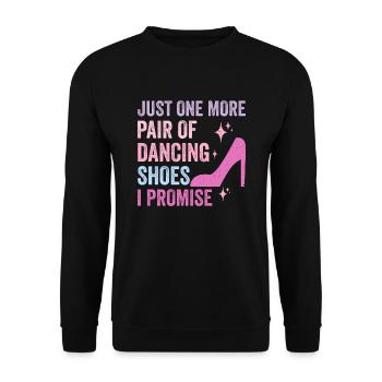 Tanzen Spruch Ballsaal Paartanz Tanz Tanzfläche - Unisex Pullover - Schwarz - Vorne - Alina (178cm) & Michal (187cm)