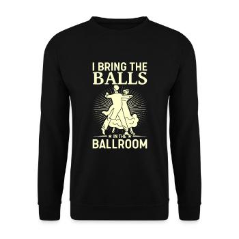 Danse Slogan Ballroom Couple Dance Dance Floor - Sweat-shirt Unisexe - noir - Devant - Alina (178cm) & Michal (187cm)