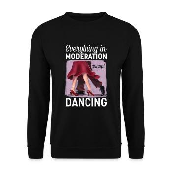Tanzen Spruch Ballsaal Paartanz Tanz Tanzfläche - Unisex Pullover - Schwarz - Vorne - Alina (178cm) & Michal (187cm)