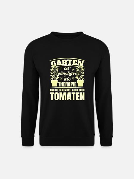Garten Therapie Tomaten Tomatensorten Gartenfreund - Unisex Pullover - Schwarz