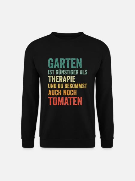 Garten Therapie Tomaten Tomatensorten Gartenfreund - Unisex Pullover - Schwarz