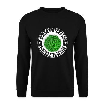 Die Harten Haben Kräutergarten Gartenarbeit - Unisex Pullover - Schwarz - Vorne - Alina (178cm) & Michal (187cm)