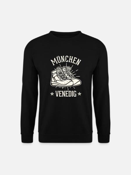 Alpenüberquerung München Venedig Fernwanderweg - Unisex Pullover - Schwarz
