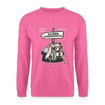 Alpenüberquerung Oberstdorf Meran E5 Fernwanderweg - Unisex Pullover - Pink - Vorne