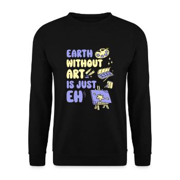 Professeur d’art Drôle de dicteur Cours d’art Cours d’art - Sweat-shirt Unisexe - noir - Devant - Alina (178cm) & Michal (187cm)