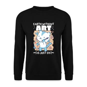 Kunstlehrer Lustiger Spruch Kunstkurs Kunstklasse - Unisex Pullover - Schwarz - Vorne - Alina (178cm) & Michal (187cm)