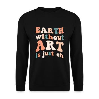 Professeur d’art Drôle de dicteur Cours d’art Cours d’art - Sweat-shirt Unisexe - noir - Devant - Alina (178cm) & Michal (187cm)