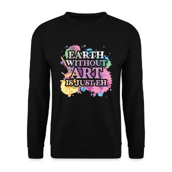 Professeur d’art Drôle de dicteur Cours d’art Cours d’art - Sweat-shirt Unisexe - noir - Devant - Alina (178cm) & Michal (187cm)