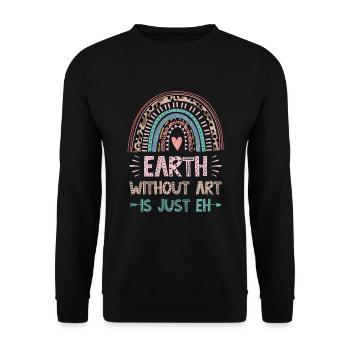 Art Teacher Funny Saying Art Course Art Class - Unisex Sweatshirt - black - Front - Alina (178cm) & Michal (187cm)