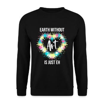Professeur d’art Drôle de dicteur Cours d’art Cours d’art - Sweat-shirt Unisexe - noir - Devant - Alina (178cm) & Michal (187cm)