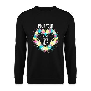 Art Teacher Funny Saying Art Course Art Class - Unisex Sweatshirt - black - Front - Alina (178cm) & Michal (187cm)