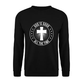 Dieu est Bon Église Foi Christianisme Saint - Sweat-shirt Unisexe - noir - Devant - Alina (178cm) & Michal (187cm)