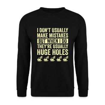 Retro Bagger Spruch Baggerfahrer Baustelle - Unisex Pullover - Schwarz - Vorne - Alina (178cm) & Michal (187cm)