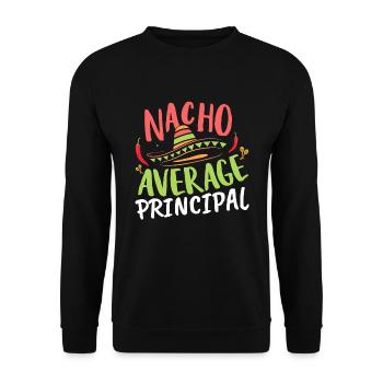Cinco De Mayo Nacho Average Principal - Unisex Sweatshirt - black - Front - Alina (178cm) & Michal (187cm)