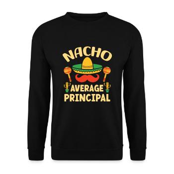 Cinco De Mayo Nacho Average Principal - Unisex Sweatshirt - black - Front - Alina (178cm) & Michal (187cm)