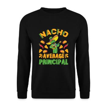 Cinco De Mayo Nacho Average Principal - Unisex Sweatshirt - black - Front - Alina (178cm) & Michal (187cm)