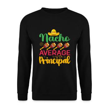 Cinco De Mayo Nacho Average Principal - Unisex Sweatshirt - black - Front - Alina (178cm) & Michal (187cm)