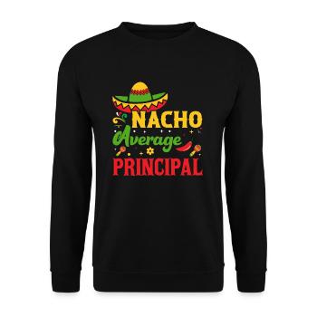 Cinco De Mayo Nacho Average Principal - Unisex Sweatshirt - black - Front - Alina (178cm) & Michal (187cm)