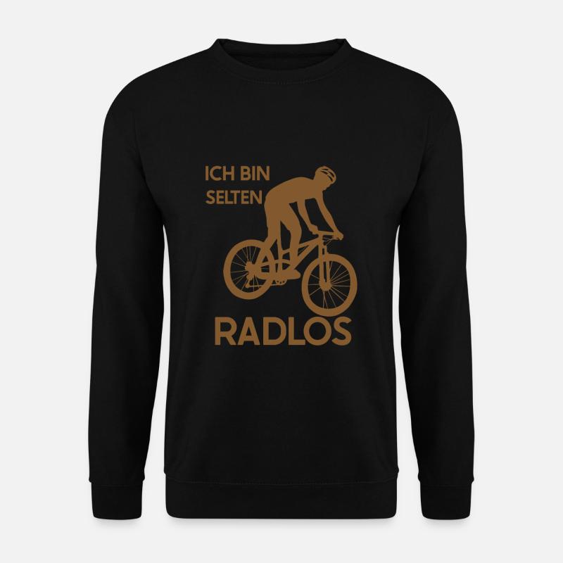 MTB Fahrer Mountainbike Ich Bin Selten Radlos - Unisex Pullover - Schwarz