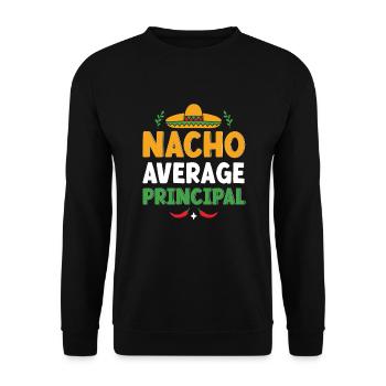 Cinco De Mayo Nacho Average Principal - Unisex Sweatshirt - black - Front - Alina (178cm) & Michal (187cm)