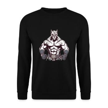 Lucha Libre Mexikanische Wrestling Maske Luchador - Unisex Pullover - Schwarz - Vorne - Alina (178cm) & Michal (187cm)