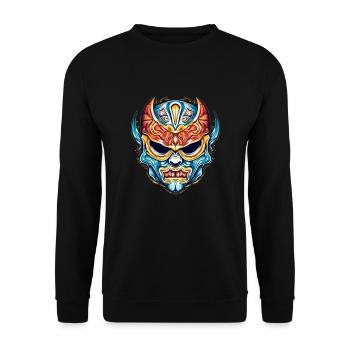 Lucha Libre Mexikanische Wrestling Maske Luchador - Unisex Pullover - Schwarz - Vorne - Alina (178cm) & Michal (187cm)