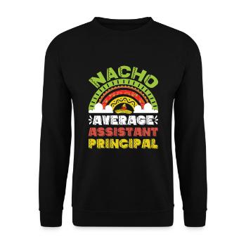 Nacho Durchschnittlicher Konrektor - Unisex Pullover - Schwarz - Vorne - Alina (178cm) & Michal (187cm)