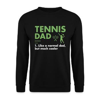 Sport Dad Definition Tennis - Unisex Pullover - Schwarz - Vorne - Alina (178cm) & Michal (187cm)