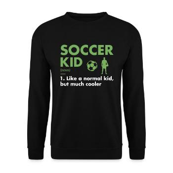 Sport Kid Definition Soccer - Unisex Pullover - Schwarz - Vorne - Alina (178cm) & Michal (187cm)