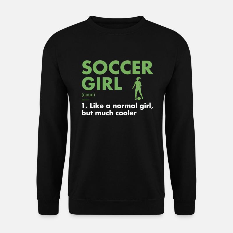 Sport Girl Definition Soccer - Unisex Pullover - Schwarz