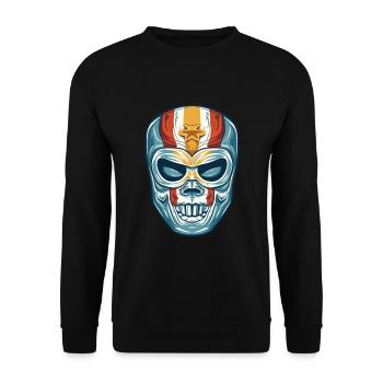 Lucha Libre Mexikanische Wrestling Maske Luchador - Unisex Pullover - Schwarz - Vorne - Alina (178cm) & Michal (187cm)