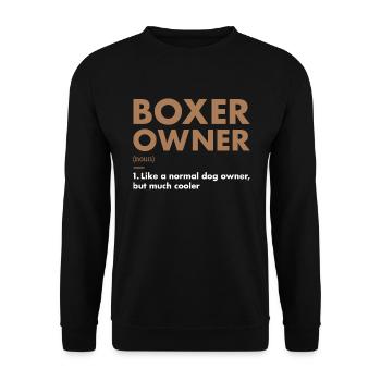 Boxer Owner Definition - Unisex Sweatshirt - black - Front - Alina (178cm) & Michal (187cm)