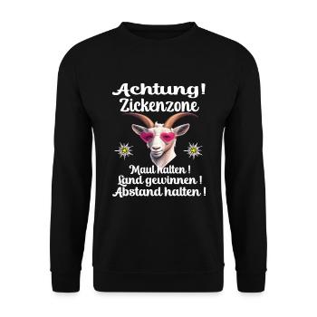 Lausmadl Dirndel Ersatz Humor lustiger Spruch - Unisex Pullover - Schwarz - Vorne - Alina (178cm) & Michal (187cm)