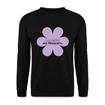 no rain, no flowers - Unisex Pullover - Schwarz - Vorne - Alina (178cm) & Michal (187cm)