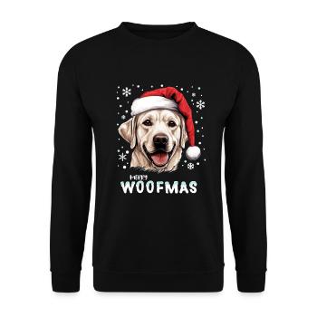 Cute Labrador dog celebrating Christmas - Unisex Sweatshirt - black - Front - Alina (178cm) & Michal (187cm)