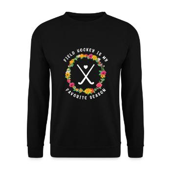 Le hockey sur gazon est ma saison préférée de hockey en salle - Sweat-shirt Unisexe - noir - Devant - Alina (178cm) & Michal (187cm)