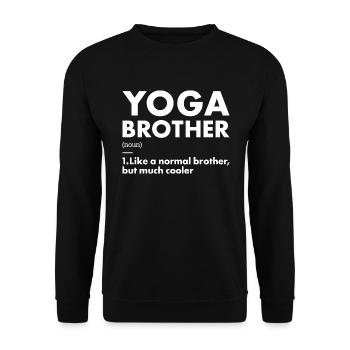 Yogi Brother Definition Yoga - Unisex Pullover - Schwarz - Vorne - Alina (178cm) & Michal (187cm)