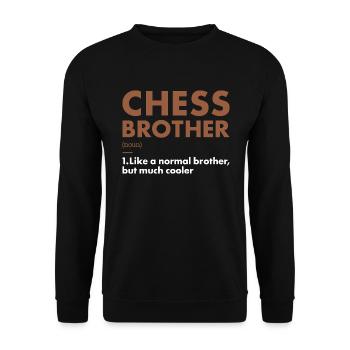 Chess Player Brother Definition Chess - Unisex Pullover - Schwarz - Vorne - Alina (178cm) & Michal (187cm)