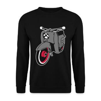 retroroller_ot - Unisex Sweatshirt - black - Front - Alina (178cm) & Michal (187cm)