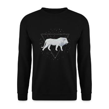 astrological sign Leo - Unisex Sweatshirt - black - Front - Alina (178cm) & Michal (187cm)