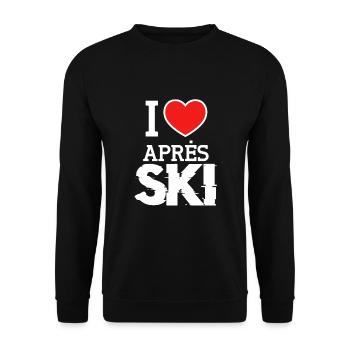 Apres Ski - Unisex Sweatshirt - black - Front - Alina (178cm) & Michal (187cm)
