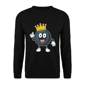 Billiards Cue Billiard Ball Snooker Pool Kids - Unisex Sweatshirt - black - Front - Alina (178cm) & Michal (187cm)