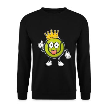 Tennis tennis tennis ball sport sport cadeau - Sweat-shirt Unisexe - noir - Devant - Alina (178cm) & Michal (187cm)