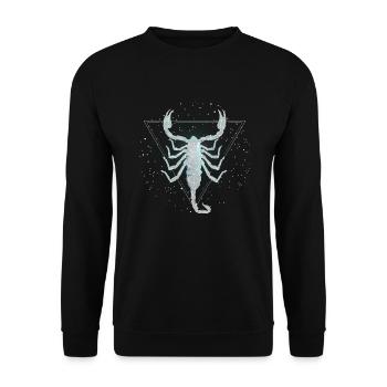 Sternzeichen Skorpion - Unisex Pullover - Schwarz - Vorne - Alina (178cm) & Michal (187cm)