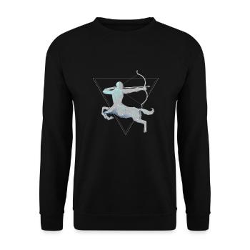 Signe du zodiaque Sagittaire - Sweat-shirt Unisexe - noir - Devant - Alina (178cm) & Michal (187cm)