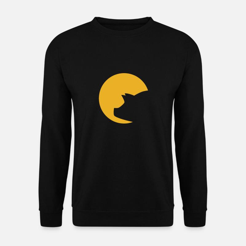 Schwein Nacht Mond Silhouette Geschenk - Unisex Pullover - Schwarz