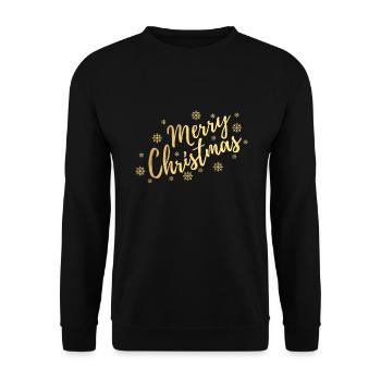 Merry Christmas - Unisex Sweatshirt - black - Front - Alina (178cm) & Michal (187cm)