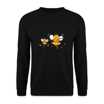 Abeille animal apiculteur été ailes de cadeau de bourdon - Sweat-shirt Unisexe - noir - Devant - Alina (178cm) & Michal (187cm)
